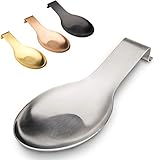 VanlonPro Stainless Steel Spoon Rest,Spatula Ladle Holder, Stainless Steel Utensil Spoon Rest Holder, Brushed Finish, Dishwasher Safe 3.8 x 9.4 Inch (Silver Color 1PC)