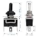 Baomain 1-Pack Waterproof Toggle Switch,ON-Off-ON SPDT 3-Pin 15V/250V AC,12mm mounting Hole,1/4