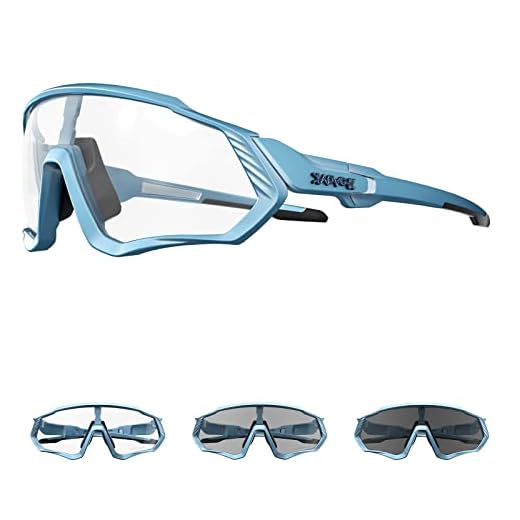 KAPVOE Gafas de Ciclismo Fotocromáticas con TR90 Gafas de Sol Deportivas Mujeres Hombres Running Transparente MTB Accesorios de Bicicleta 09