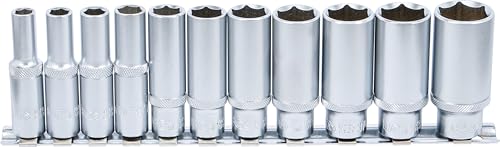 BGS 2756 | Steckschlüssel-Einsatz-Satz Sechskant, tief | 10 mm (3/8) | Zollgrößen | 11-tlg.