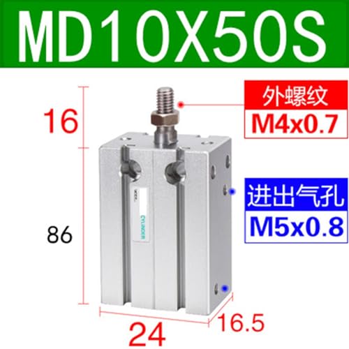 Cilindro de instalación libre multiposición MD10X5S compacto 3