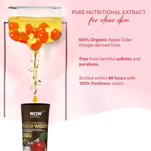 WOW Skin Science Apple Cider Vinegar Foaming Face Wash | Deep Cleansing | For Oily Skin | Fresh, Clear Skin | For Acne & Pimples | Paraben & Sulphates Free| Face Wash for Women & Men | 100 ml (Image - 4)