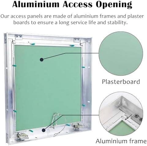 Paintable Ceiling Access Panel for Drywall - 8x10in (20x25cm) - Easy Install Service Door for Electrical Box, Office & Hospital Inspections - Durable Pop-Out Design