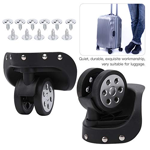 RiToEasysports Universal Large Hole Luggage Wheels Double Row Suitcase Wheels Replacement for Suitcase Parts(1 Pair) Mountaineering Camping Supplies2