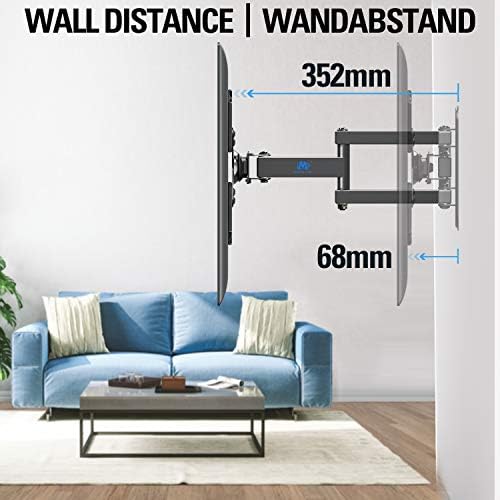 Mounting Dream TV Wall Mount Bracket Swivel and Tilt for Most 10-39 Inch LED, LCD Flat Screen TVs and Monitors Monitor, Wall Mount up to VESA 200x200mm and 15 KG, with Articulating Arm, MD2463-L-02