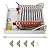 11 Steps Attic Ladder Pull Down System Pull Down Attic Stairs Hidden Ceiling Mount Folding Attic Ladder Retractable Ladder for Loft, 39.37 x 27.55 inch, 9.18ft Vertical Height (Orange+White)