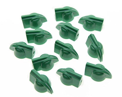 Lot de 12 boutons tête de poulet Kaish vert vintage surélevé