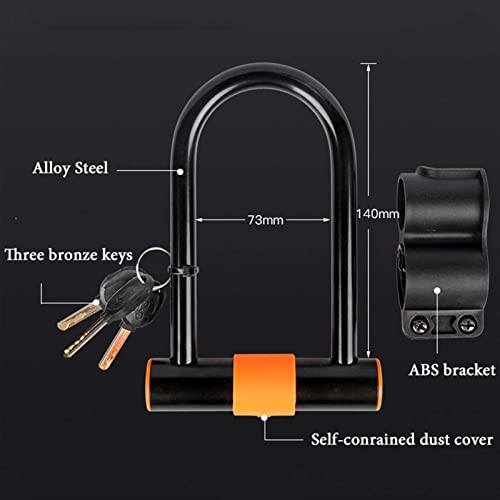 Bike U Lock With Cable - Bicycle Locks Heavy Duty Anti Theft,Combination Bike Lock And Key,14Mm Shackle And 3.8Ft Length Cable With Mounting Bracket,Suit For Bicycle,Road Bike,Mountain Bike #TOP1