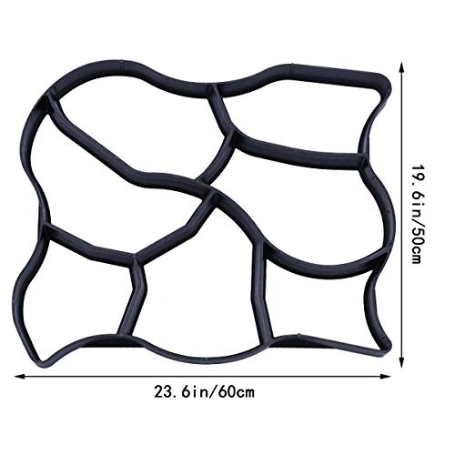 BESTOMZ 1 PCS Reusable DIY Walk Maker Paving Concrete Stepping Stone Mold for Garden Decor (60 x 50 cm) - Thumbnail 3