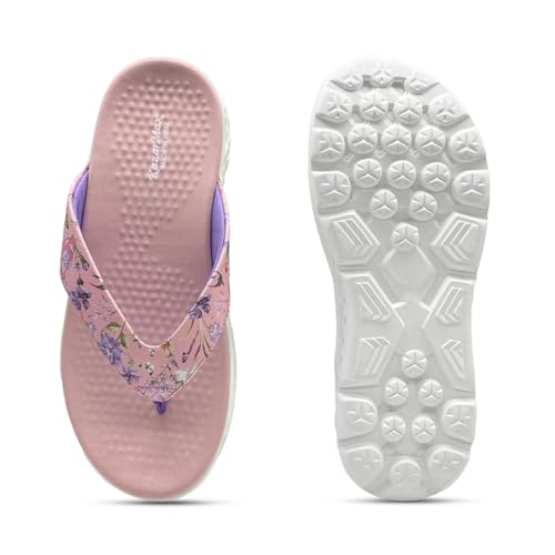 Image of KazarMax Women Slipper | Lightweight | Floral Print | Flip-Flop Daily Use | Casual wear | Thong Slippers