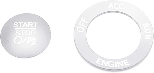 Miniatura 10 de iJDMTOY Botón de arranque de motor sin llave de aluminio deportivo y anillo circundante compatible con cargador Challenger Durango Grand Cherokee