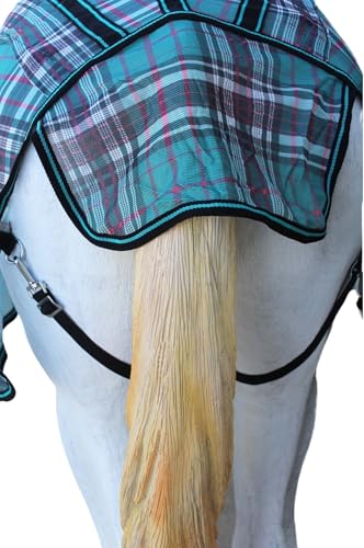 Image of 64 inch Horse Light Summer Spring Airflow Mesh Neck Teal Sea Green 73108