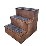 FixtureDisplays® 26" Tall Deluxe Wood Dog Stairs to Access Bed, Sofa, 3-Step Ladder to Reach Higher Cabinets 12225-26"-NPF