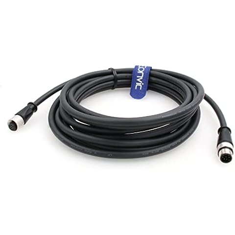 Eonvic Industrial M12 8 Pin Male to Female Aviation Sensor Connector Waterproof M12 A Code Shielded Signal Cable (3M/9.8ft) Cover