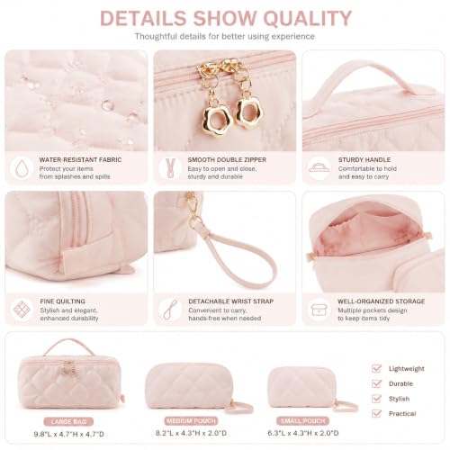 Makeup Cosmetic Travel Bag Set (Various Colors) - image 4