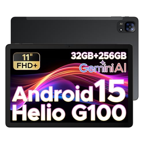 DOOGEE Tab E3 Tablet 11 Pulgadas, 32GB RAM + 256GB ROM/TF 2TB Tablet Android 15, Helio G100, Tablets 4G Dual SIM+ WiFi 5G, 8800mAh, Gemini AI, 13MP+5MP/GPS/BT5/OTG/FACE ID/Doble Altavoces/Jack 3.5mm