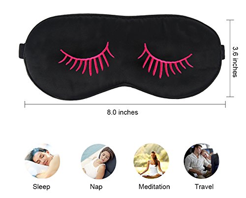 Fitglam-Natural-Silk-Sleep-Mask-Cute-Sleeping-Mask-Eye-Mask-Eye-Cover-for-Travel-Nap-and-Meditation-Blindfold-with-Adjustable-Strap-for-Men-Women-and-Kids-2-Packs