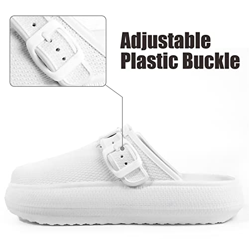 Damyuan Men's Mules & Clogs Summer Water Shoes House Slippers Quick Dry Slip-On Outdoor Indoor Mules Beach Sandals White Size 8.5/9.5 #TOP4