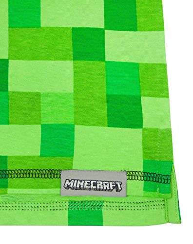 Minecraft All Over Creeper Boy's Green Short Sleeve Kids T-Shirt (3-4 Years)4