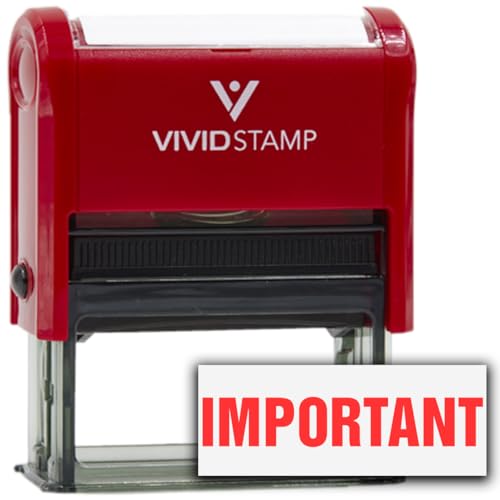 Important Self Inking Rubber Stamp (Red Ink) - Medium