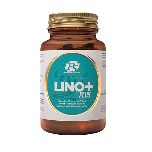 PS Lino Plus - Aceite de Lino con Vitamina E y Omega-3, Apoya la Salud Cardiovascular, Cerebro y Piel | 60 Cápsulas Blandas