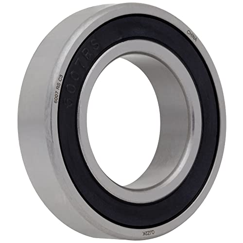 [1-Pack] 6007-2RS - Deep Groove Radial Ball Bearing 1.378 in x 2.441 in x 0.551 in (ID x OD x W) | 35 mm x 62 mm x 14 mm (ID x OD x W) with Double Rubber Seal, Clearance C3