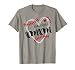 Personalized Baseball Heart Tee Cute Mimi Women Baseball T-Shirt