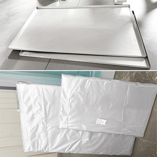 304 Stainless Steel AC Drip Pan - 5cm Deep Leak Proof Condensate Tray for Window Units, Outdoor Use & Multi-Purpose Tool Storage, Durable & Rust Resistant