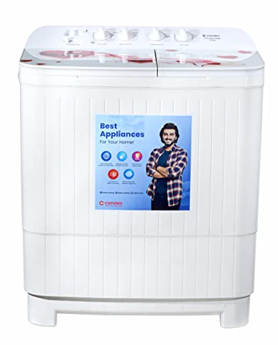 Image of Candes Washing machine Variation (8.0 Kg, Red & White)