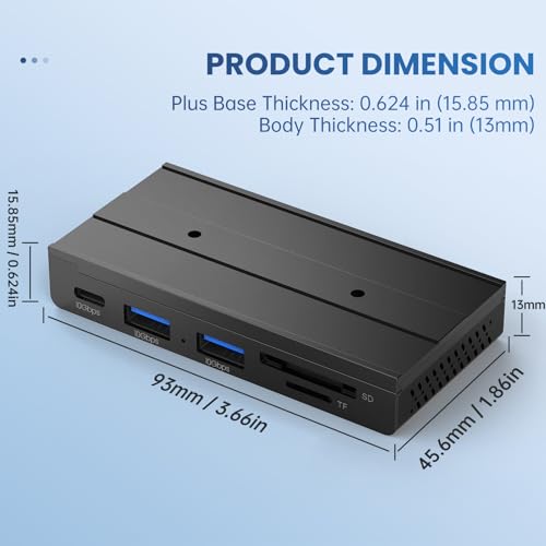 Hub USB C magnético 7 en 1 con HDMI 4K y transferencia de 10 Gbps para portátil 6