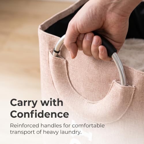 Cesto ropa sucia algodón ideal para dormitorio y baño minimalista 4