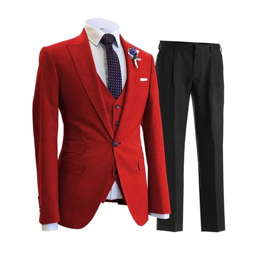 Men 3 Pieces Jacket Pant VestOne Button Tuxedo Lapel Formal Business Suit Purple3