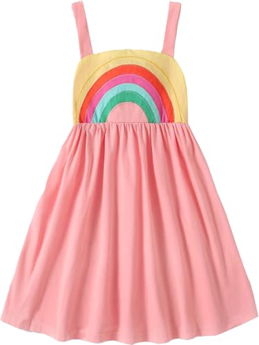 Frogwill Toddler Girls Fifties Summer Dress Blue Rainbow 2-7Y
