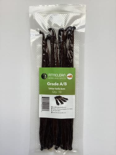 Vanilla Beans Grade A/B For Extract And Everything Vanilla 5"-7" by FITNCLEAN VANILLA| 10 Tahitian Vanilla Whole Natural Raw Fresh NON-GMO Pods. - Thumbnail 7