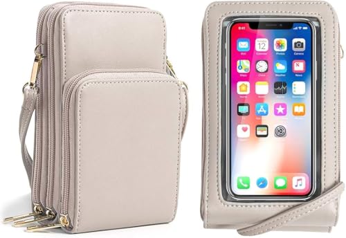 Image of Crossbody Cellphone Purse Women Touch Screen Bag RFID Blocking Wallet Handbag Shoulder Strap