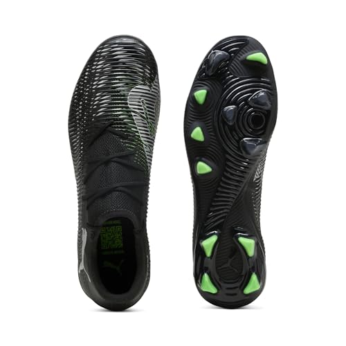 Puma Future 8 Match Low FG/AG, Unisex Fussballschuh, Puma Black-Puma Silver-Fluo Green, – Ansicht 5