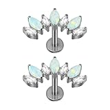 KAHDGSS Pendiente Piercing de cartílago con rosca en T, diseños curvos modernos, joyería corporal, accesorio de oreja roscado a