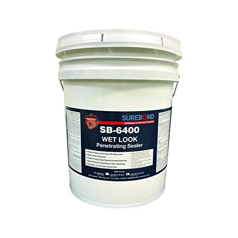 SEK Surebond SB-6400 P Wet Look Penetrating Sealer, Water-Based Silane/Siloxane Blend Silicone, Darkening Cover