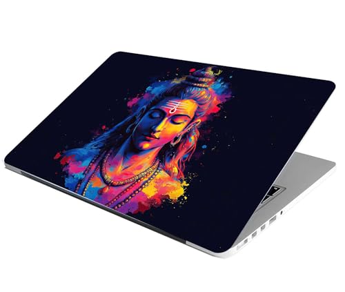 Image of Full Laptop Skin Stickers HD Quality Sticker for Laptops Upto 15.6 inch (Dustproof|Waterproof|Scratchproof|Reusable) - BE MED Shiva FL1