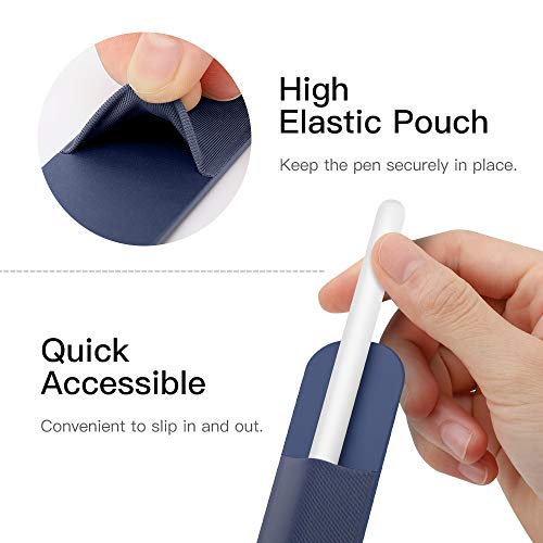 Image of MoKo Adhesive Pencil Case Holder Sticker for Apple Pencil, Indigo+Sky Blue