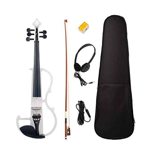 ACHKL 5 String Silent Violin 4/4 Solid Wood Electric Violin Fiddle W/Ebony Accessories
