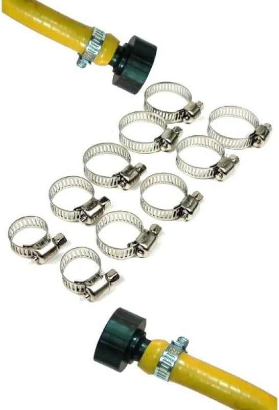 Metal Hortum Kelepçesi Set, 10 Parça, 5 Farklı Boyut (8-18mm, 11-20mm, 13-23mm, 18-25mm, 14-27mm)