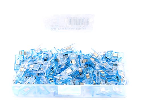 iExcell 100 Pcs Blue All Purpose Craft Clips - Best for Sewing, Quilting, Crafters, Crochet, Knitting
