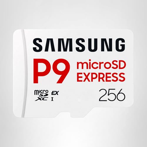 Samsung P9 Express microSD Express Card, 256GB microSDXC Memory Card, Up to 800 MB/s, for Nintendo-Switch ™ 2, (MB MK256T/AM)