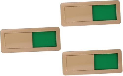 STOBOK 3 unids auto placa en blanco signos ocupados Do & Red Indicador Oficina Scratch Oro o No Habitación Verde Palabras X Ya sea dorado dorado sin