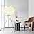 Nogonichi Noguchi Style Akari Lantern Floor Lamp - Japanese Rice Paper Lamp - White Paper Lantern (Cream, Black, Orange)
