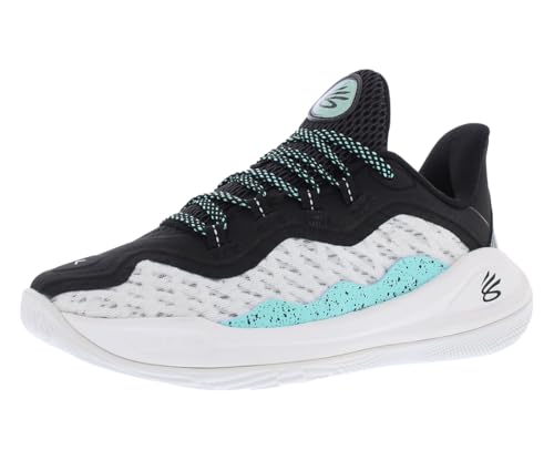 Under Armour Curry 11 Future école primaire garçon : baskets de basket-ball blanc noir bleu