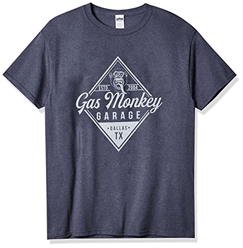 Gas monkey officially licensed garage graphic t-shirts, blue//dia…