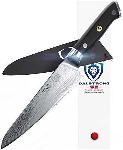 DALSTRONG Chef Knife - 7" Shogun Series - Damascus - Japanese AUS-10V Super Steel -G10 Handle - w/Sheath - Thumbnail 2