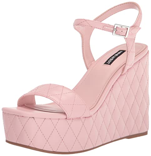 Nine West Women's Nila Squared Open Toe Platform Wedge Sandal